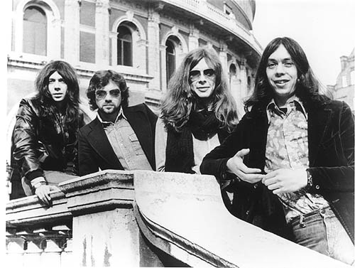 Camel Classic lineup (1970-75) Left to right - Peter Bardens, Doug Ferguson, Andy Ward, Andrew Latimer (taken at the Albert Hall, London)