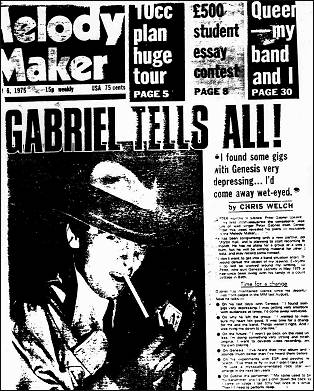 Gabriel Interview on Melody Maker 1975