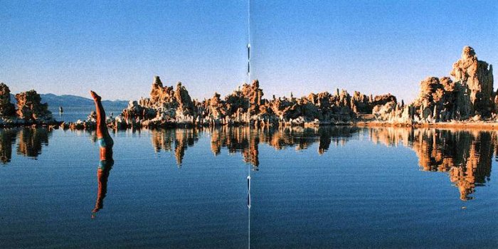 העטיפה הפנימית - צוללן באגם מונו, קליפורניה, 1975
